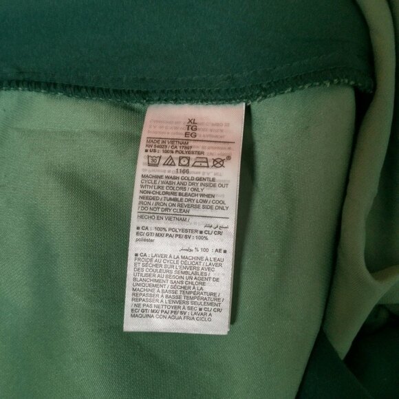 Old Navy Pants XL Taylor Wide Leg Trouser Extra High Rise Green Velour New - Picture 7 of 16